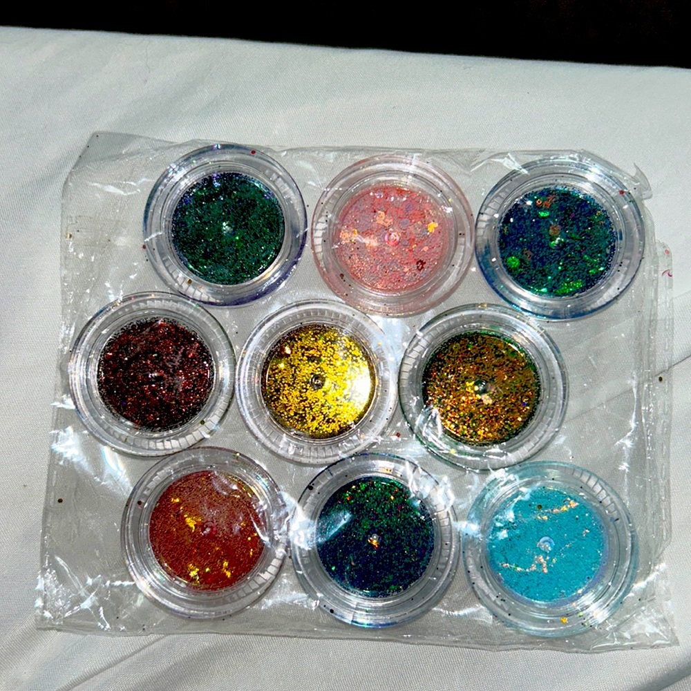 9 Piece Nail glitter powder